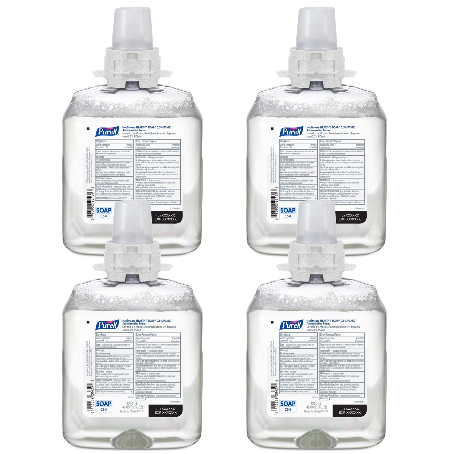 Purell® Healthy Soap® Antimicrobial Soap Foaming 1,250 mL Dispenser Refill Bottle Floral Scent (1169605_CS)