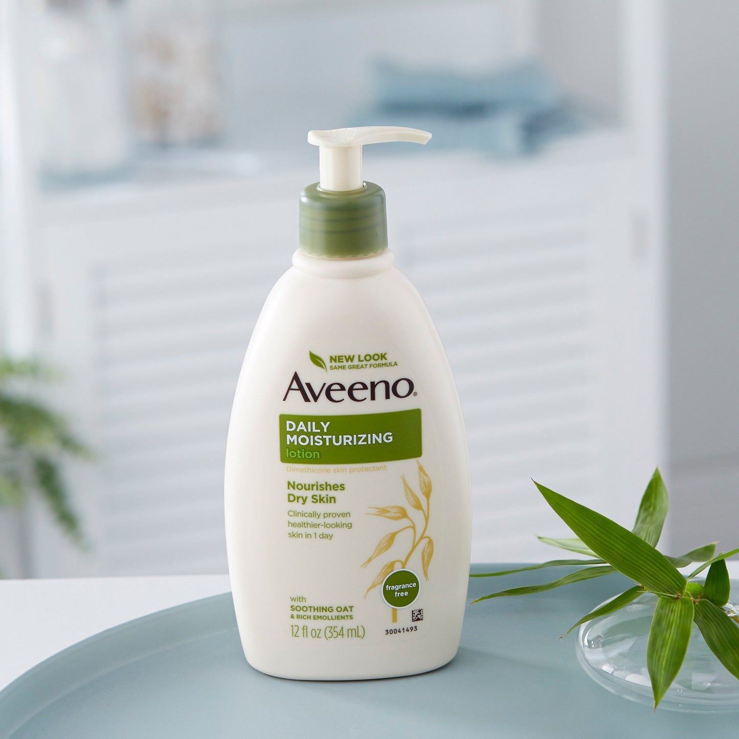 Aveeno® Hand and Body Moisturizer 12 oz. Pump Bottle Unscented Lotion (694993_CS)