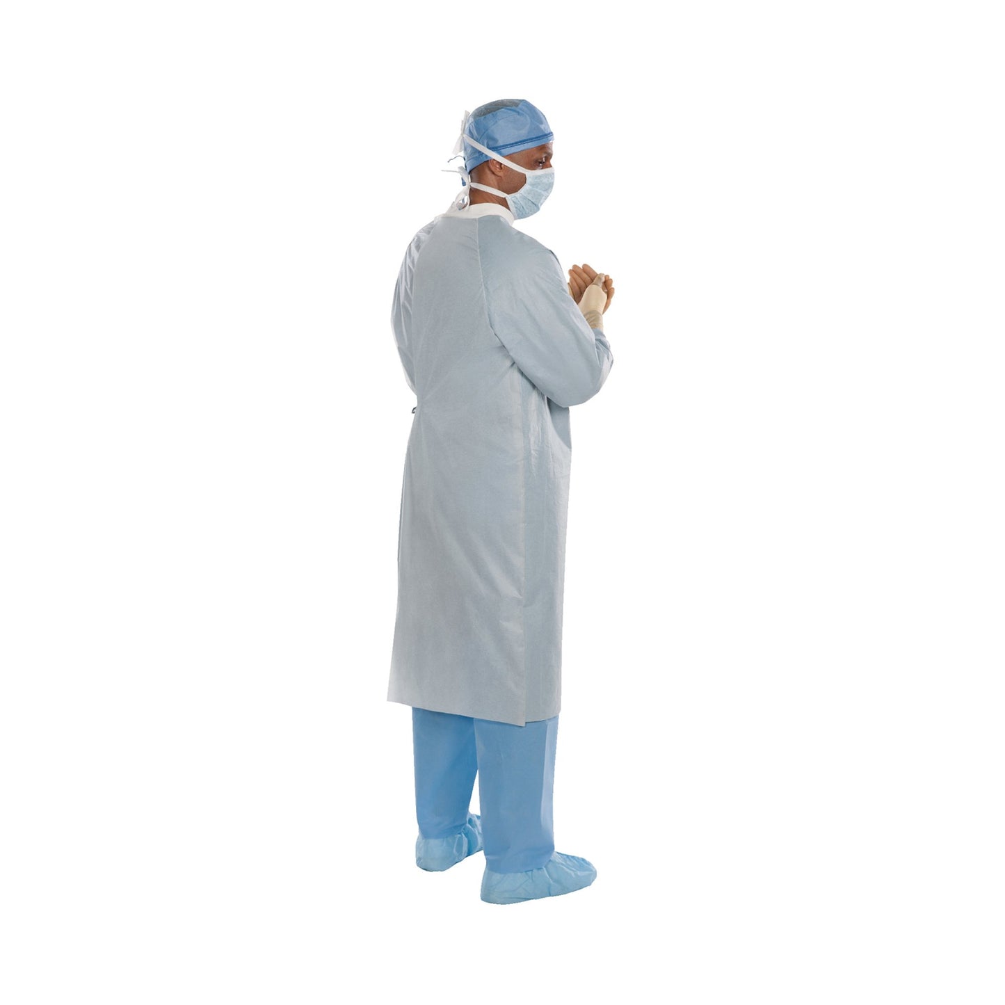 Aero Chrome Surgical Gown with Towel Large Silver Sterile AAMI Level 4 Disposable (1059355_CS)