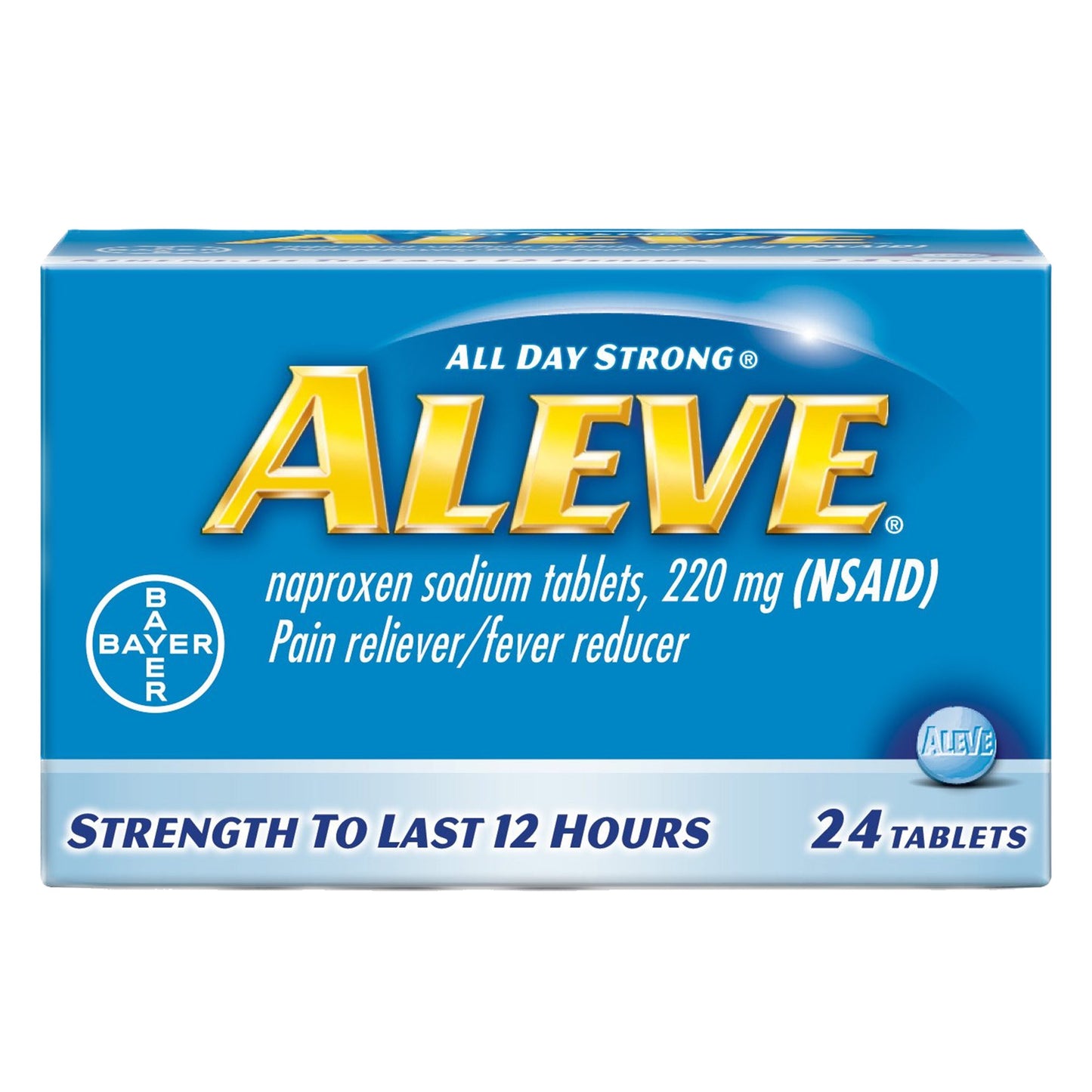 Aleve® Pain Relief 220 mg Strength Naproxen Sodium Tablet 24 per Bottle (1194724_BT)