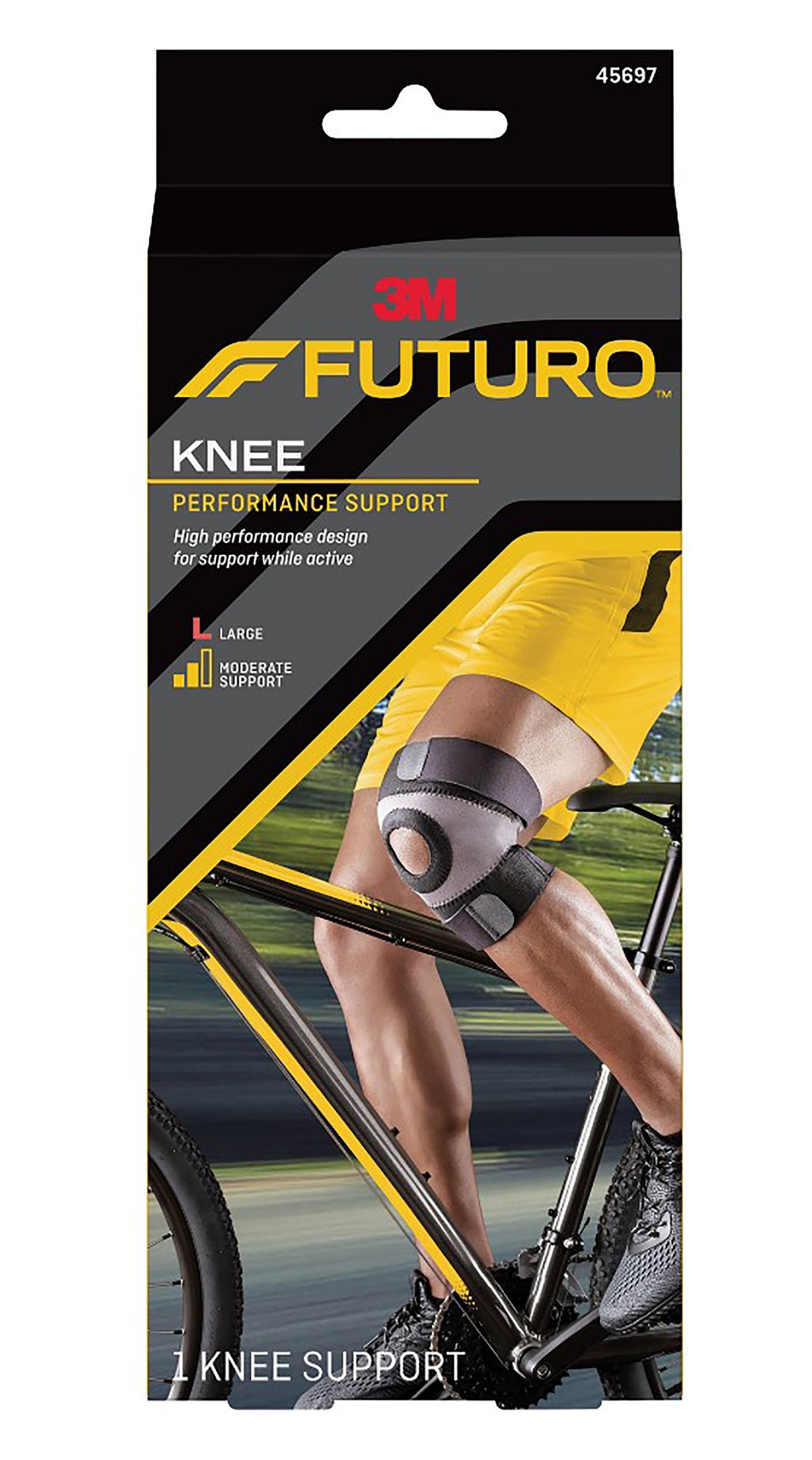 3M™ Futuro™ Sport Moisture Control Knee Brace Large Pull-On / Hook and Loop Strap Closure 17 to 19 Inch Knee Circumference Left or Right Knee (501905_EA)
