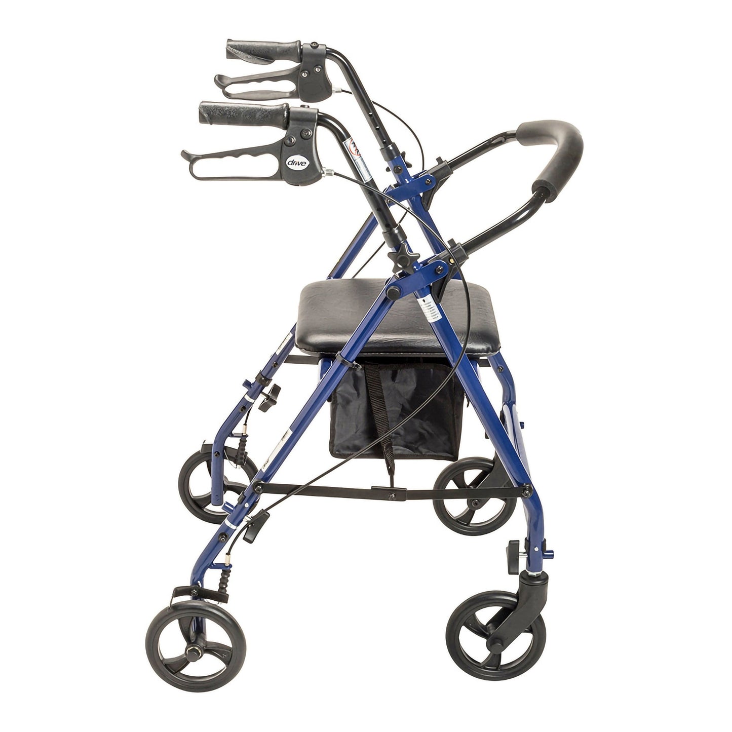 drive™ 4 Wheel Rollator Blue Adjustable Height / Folding Steel Frame (1196512_EA)