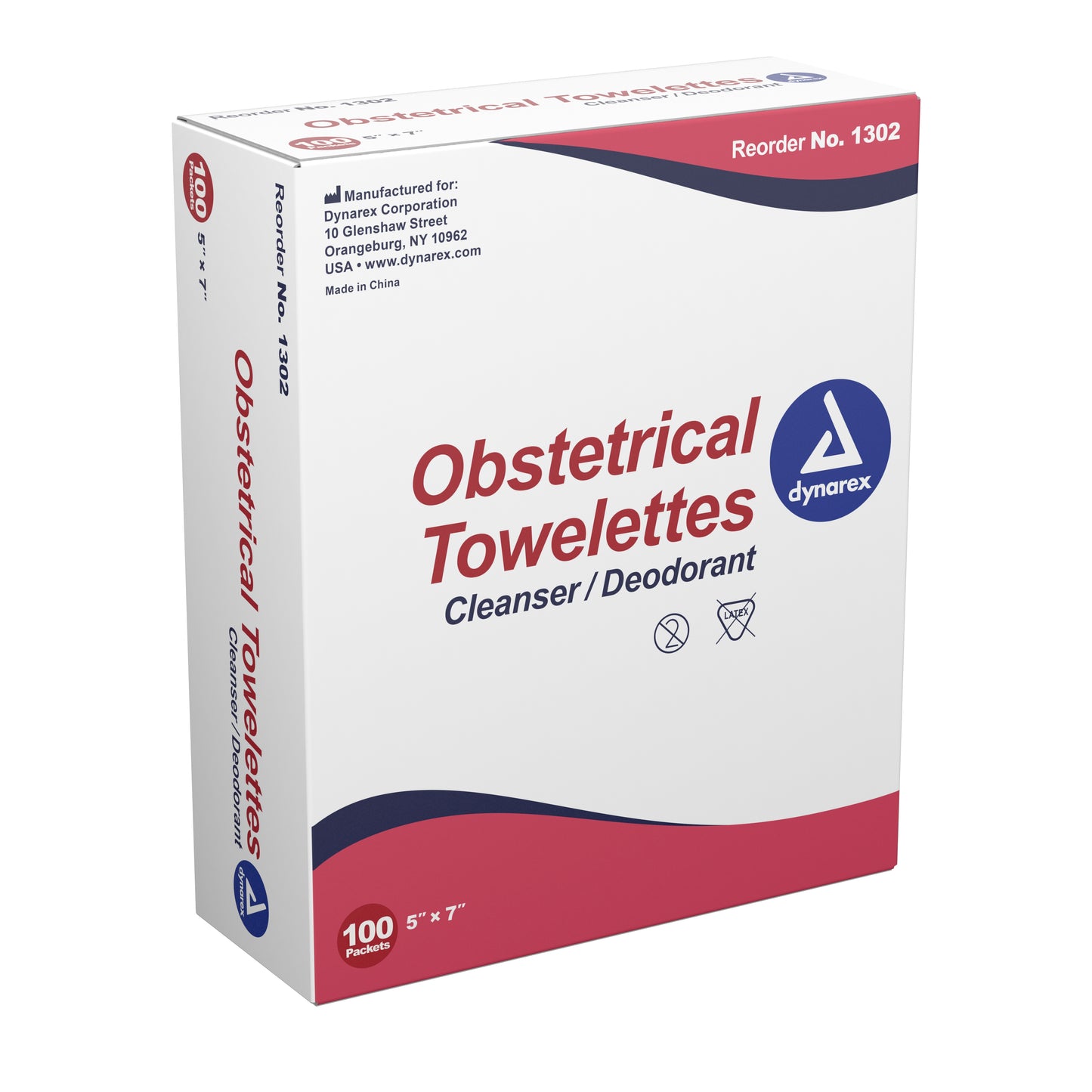 Dynarex® Obstetrical Cleansing Towelette Individual Packet Scented 100 Count (809780_CS)