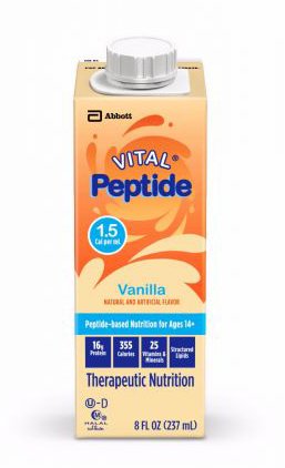 Vital® Peptide 1.5 Cal Oral Supplement Vanilla Flavor Liquid 8 oz. Reclosable Carton (1075355_EA)