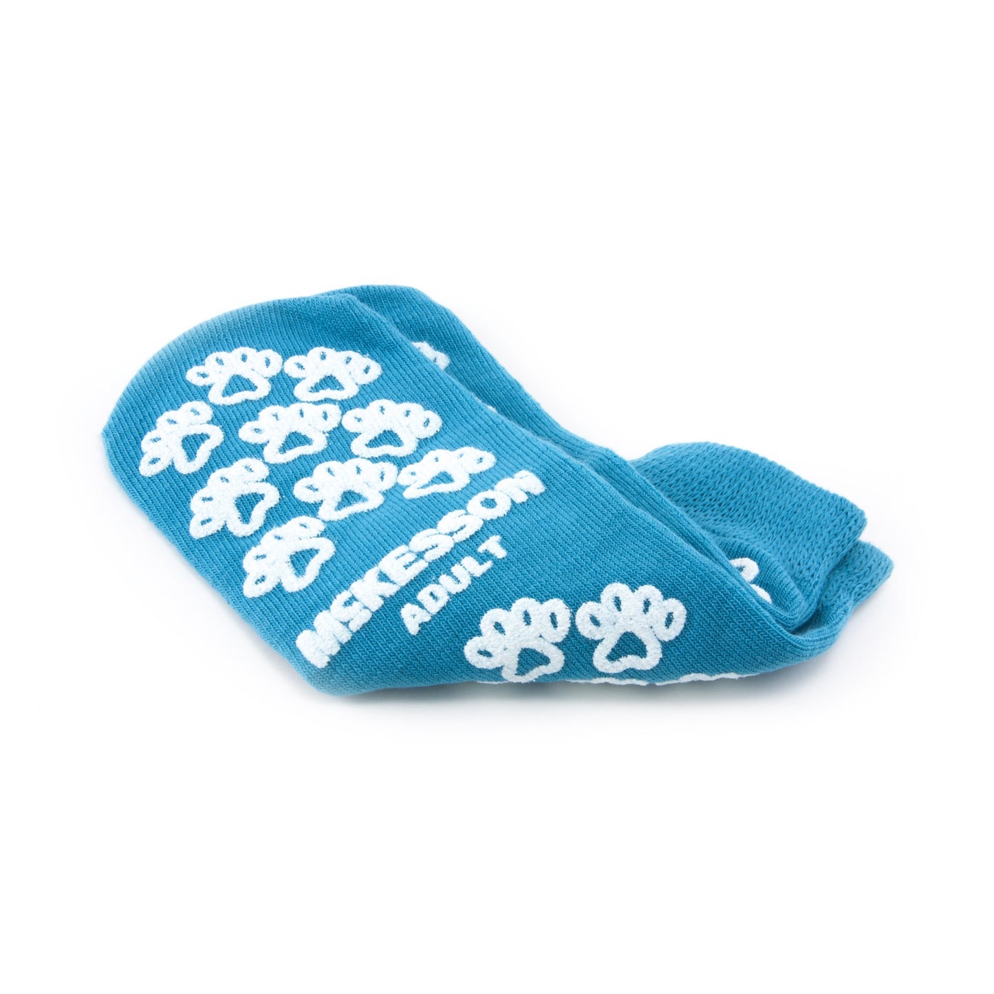 McKesson Terries™ Slipper Socks Unisex Adult One Size Fits Most Double Tread Single Patient Use Teal (558994_PR)