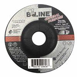 Bee Line Abrasives Depressed Ctr Grinding Wheel, 4-1/2 in dia, 1/4 in Thick, 7/8 in Arbor, 24 Grit (903-4121478)