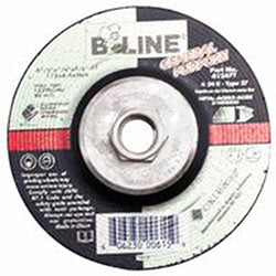 Bee Line Abrasives Depressed Center Grinding Wheel, 4-1/2 in dia, 5/8 in-11 Arbor, 1/4 in Thick, 24 Grit, Aluminum Oxide (903-41247T)