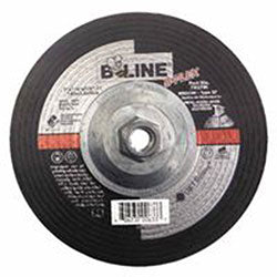 Bee Line Abrasives Flexible Depressed Center Wheel, 7 in dia, 1/8 in Thick, 5/8 in-11 Arbor, 46 Grit, Aluminum Oxide (903-7A27M)
