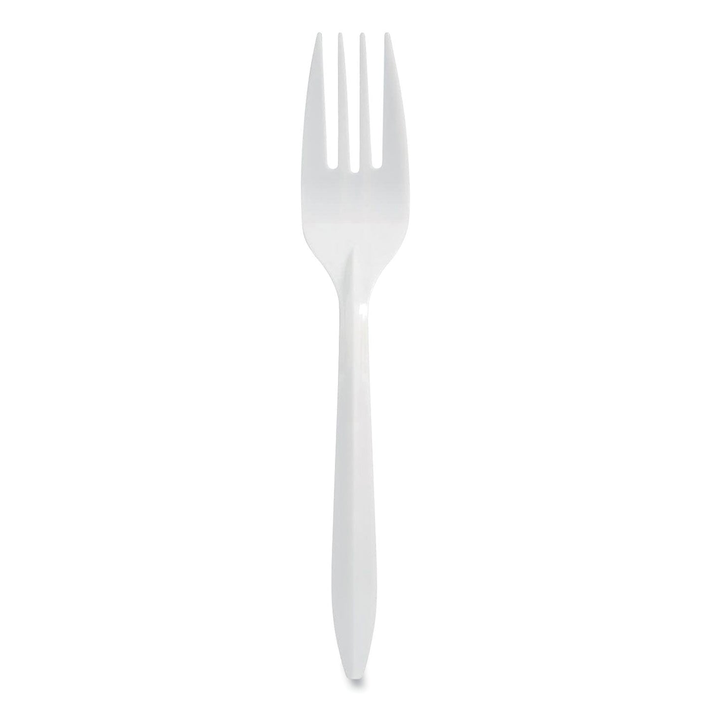 Berkley Square Individually Wrapped Mediumweight Cutlery, Forks, White, 1,000/Carton (BSQ1102000)