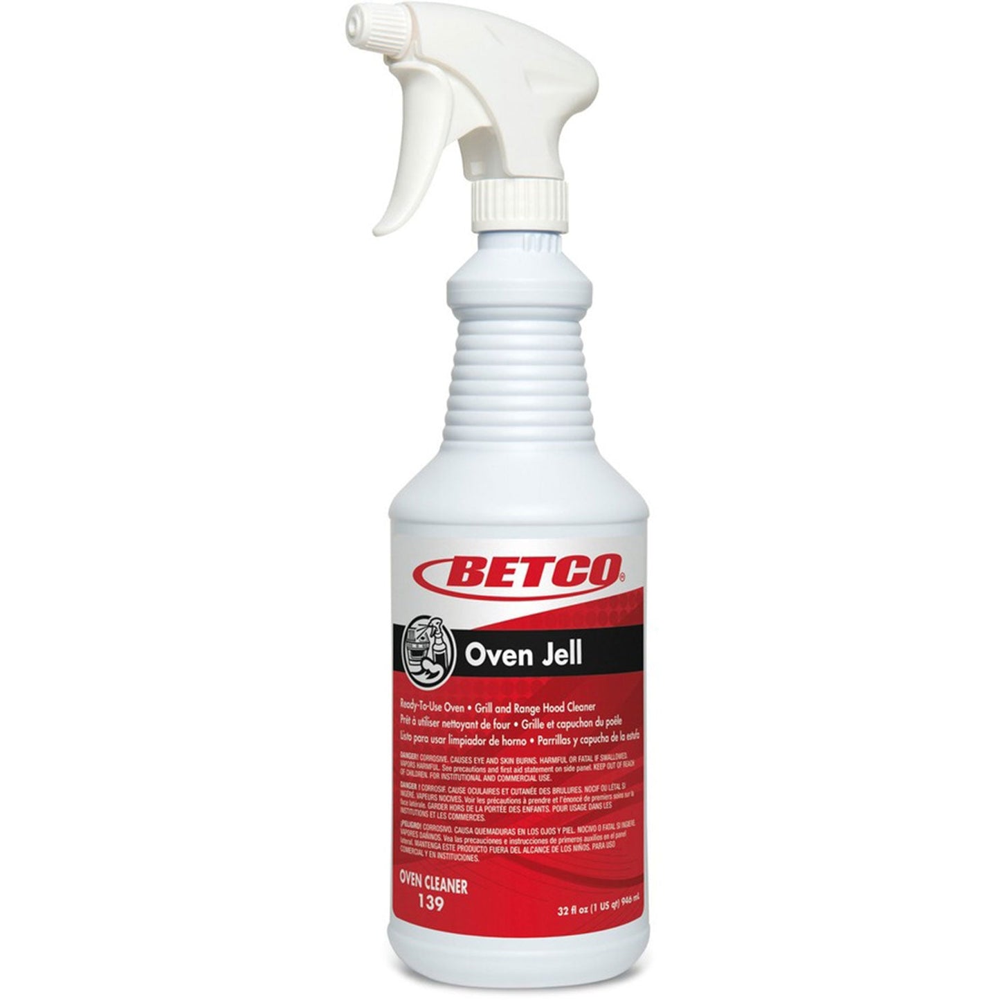 Betco Oven Jell Cleaner, Lemon Scent, 32 oz Bottle, 12/Carton (BET1391200CT)