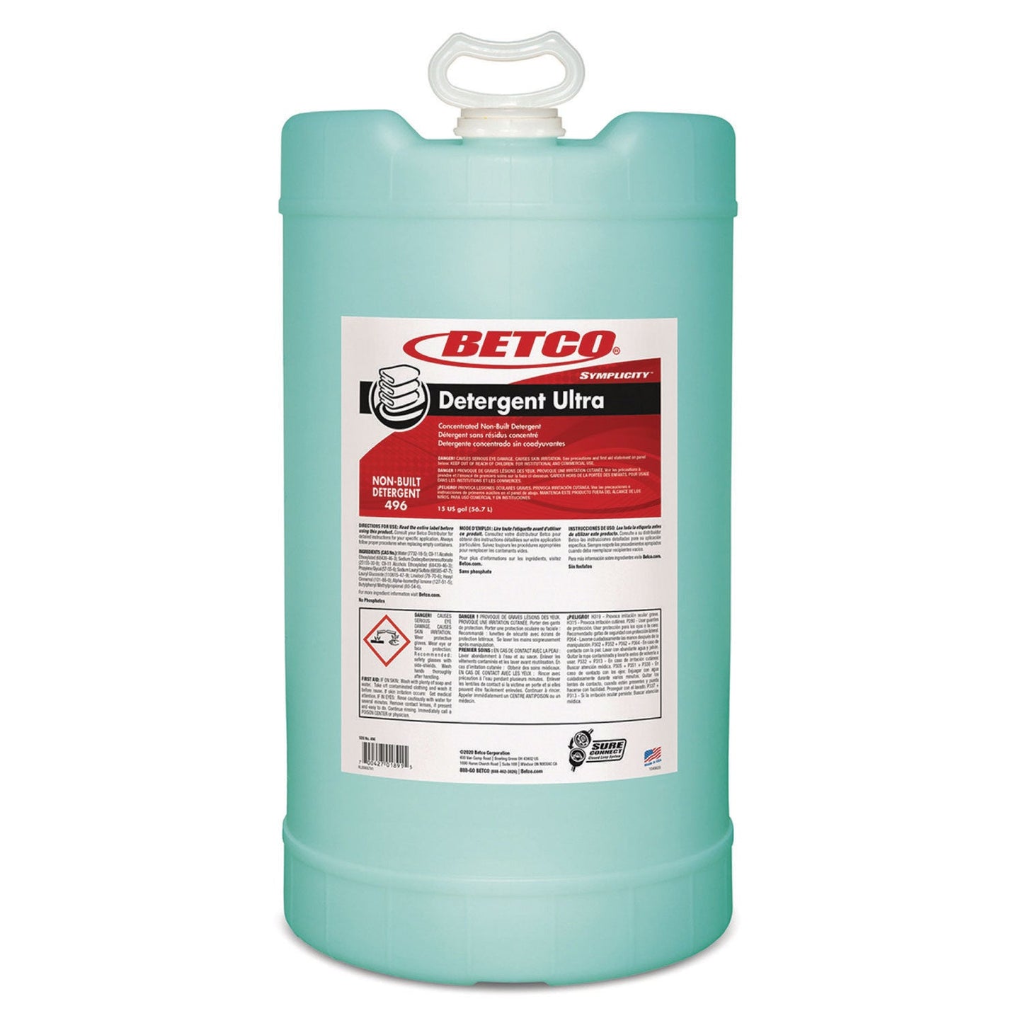 Betco Symplicity Detergent Ultra, Pleasant, 15 gal Drum (BET4967700)