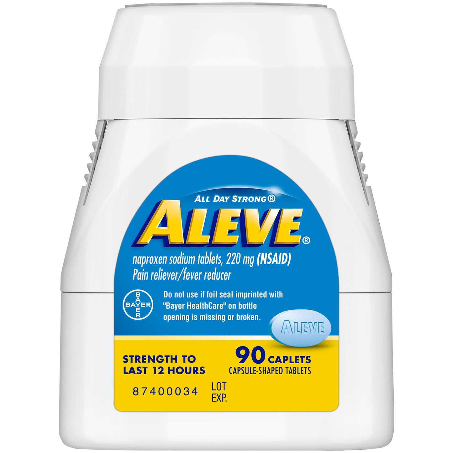 Aleve® Pain Relief 220 mg Strength Naproxen Sodium Tablet 90 per Bottle (1194964_BT)