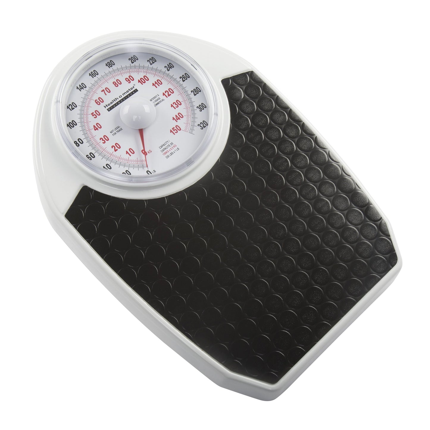 Health O Meter® Floor Scale Dial Display 330 lbs. / 150 kg Capacity Black / White Analog (687242_EA)