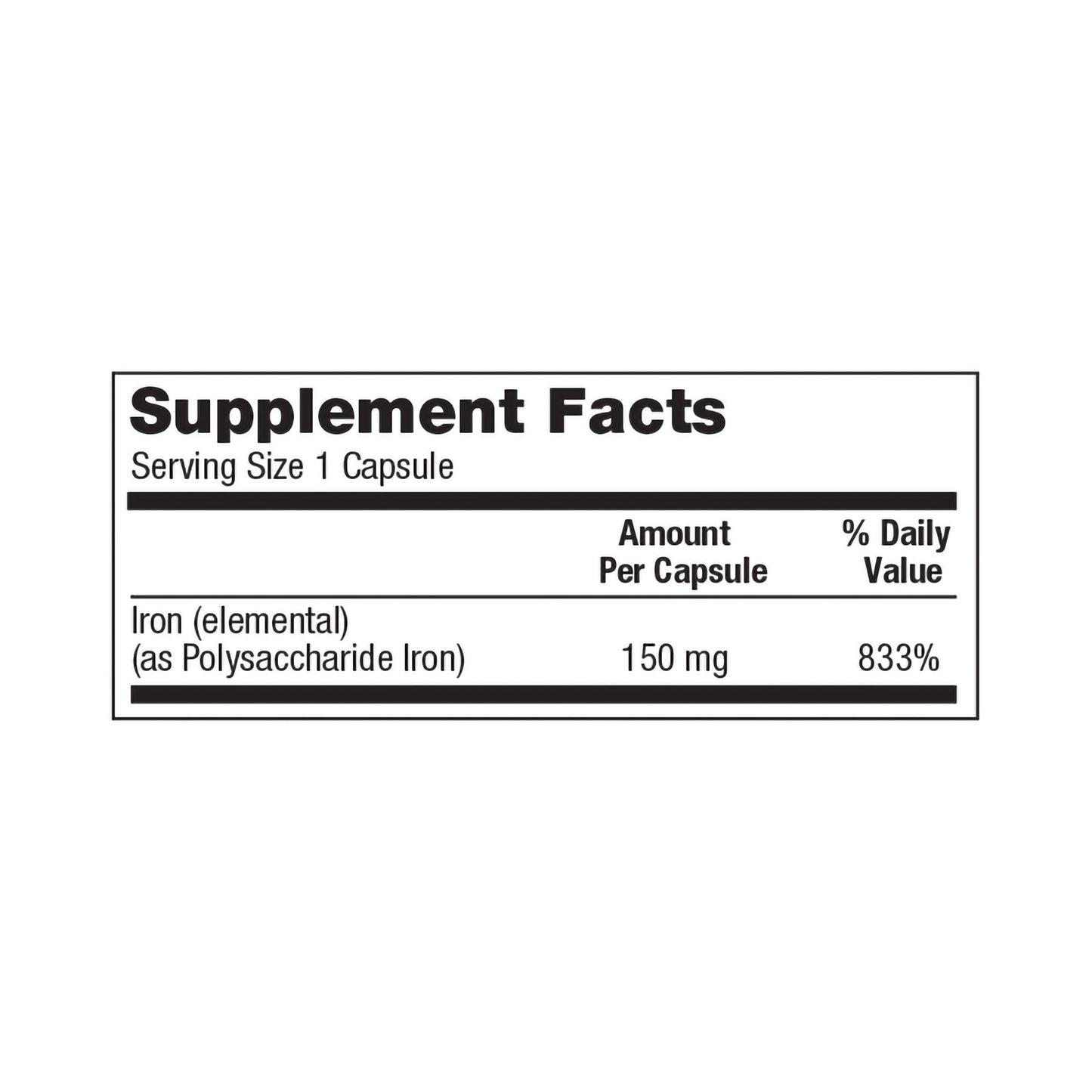 Geri-Care® Mineral Supplement Iron 150 mg Strength Capsule 100 per Bottle (689194_CS)