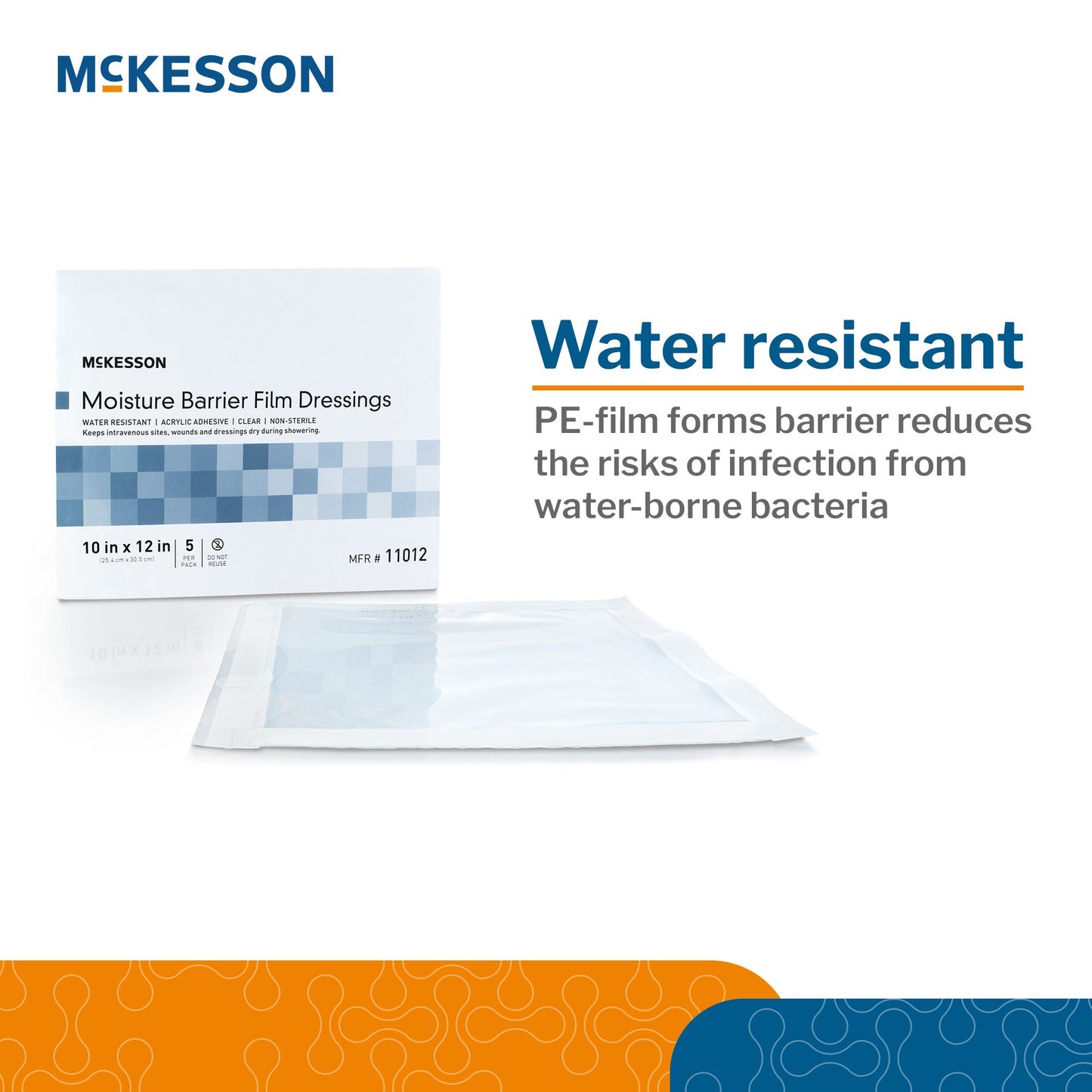 McKesson IV Site Barrier Protector 10 X 12 Inch NonSterile (1162488_PK)