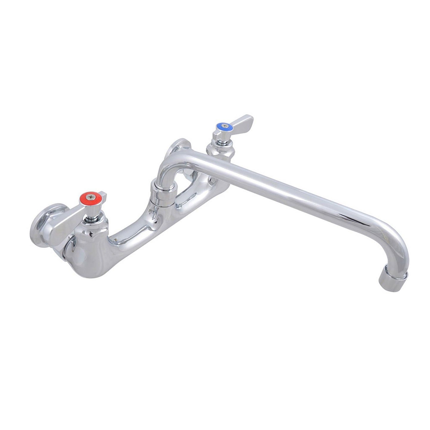 BK Resources WorkForce Standard Duty Faucet, 4.62" Height/12" Reach, Chrome-Plated Brass (BKEBKF8W12M)