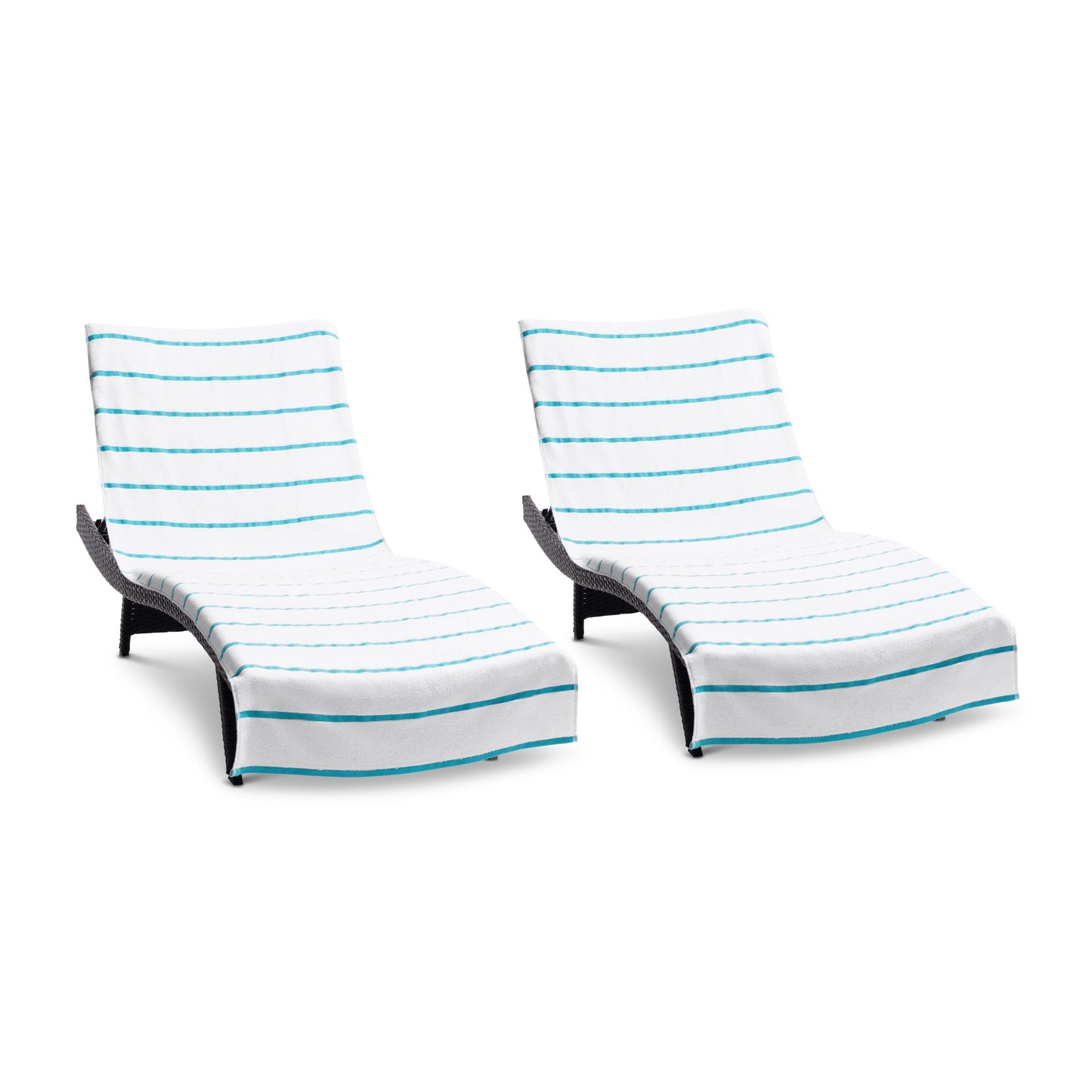 Arkwright Home Las Rayas Chaise Cover 30x85 Blue (2/Pack) (PNP-CC-HS3085BL-2PK)