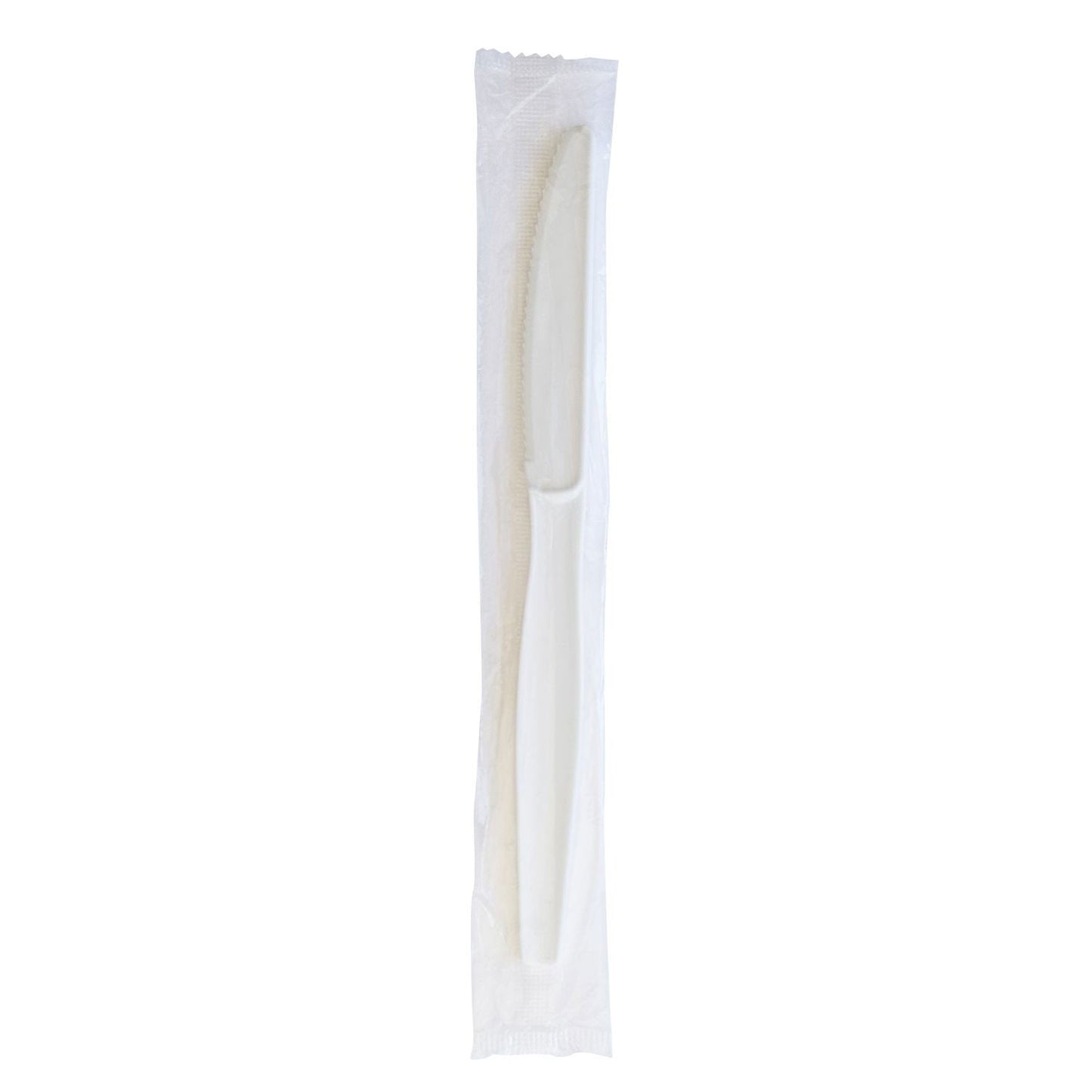 Boardwalk Heavyweight Wrapped Polystyrene Cutlery, Knife, White, 1,000/Carton (BWKKNIFEWHPSIW)
