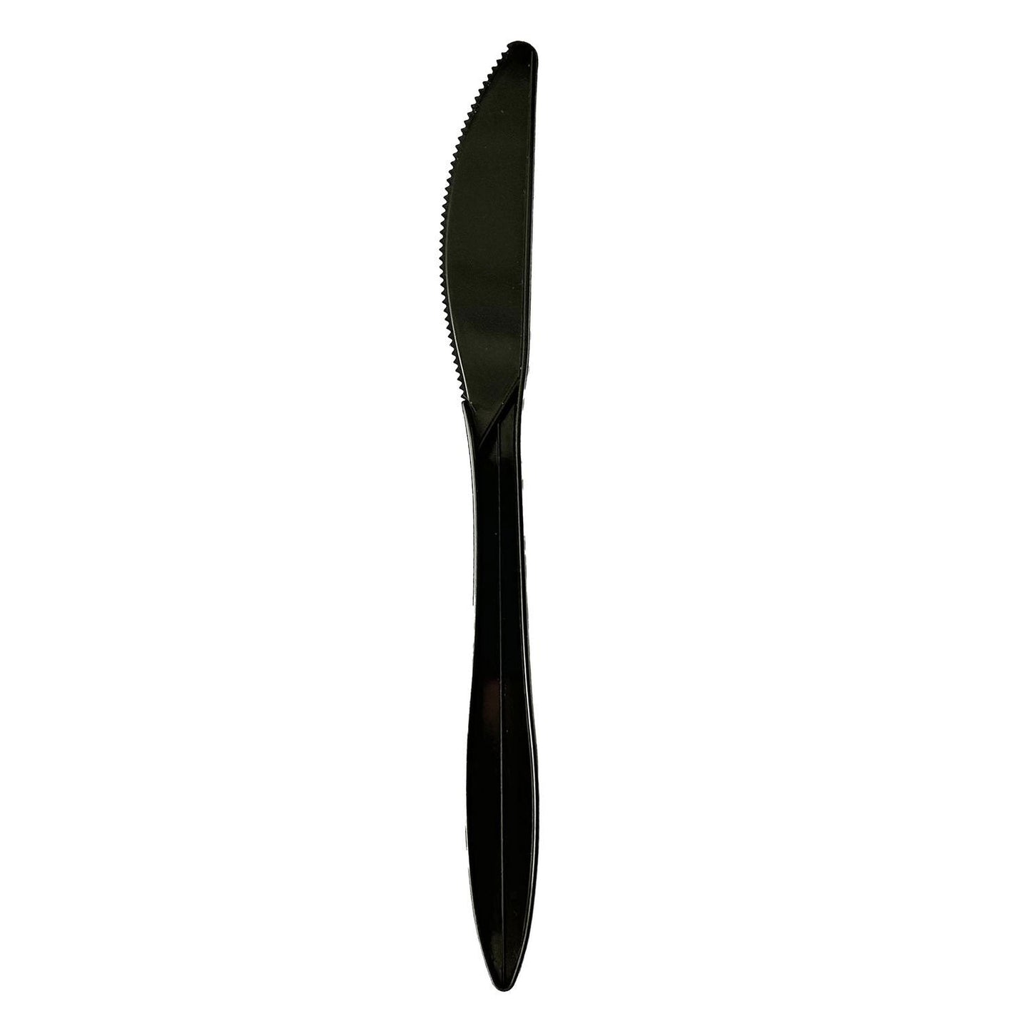 Boardwalk Mediumweight Polypropylene Cutlery, Knife, Black, 1,000/Carton (BWKKNIFEBLPP)