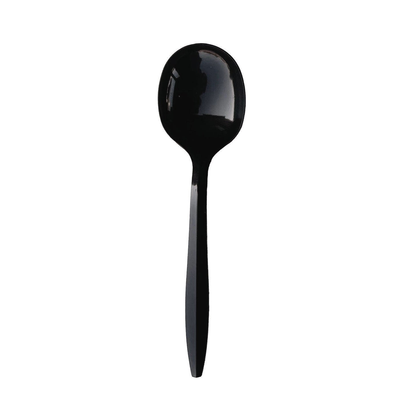 Boardwalk Mediumweight Polypropylene Cutlery, Soup Spoon, Black, 1,000/Carton (BWKSOUPBLMW)