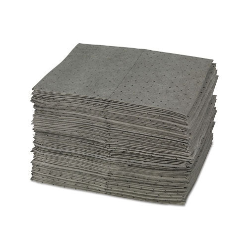 Brady MAXX® Enhanced General Purpose Absorbent, Absorbs 25 gal, 15 in W x 19 in L, Medium Weight, Perforated, 1-Ply, Pad (655-GP300)