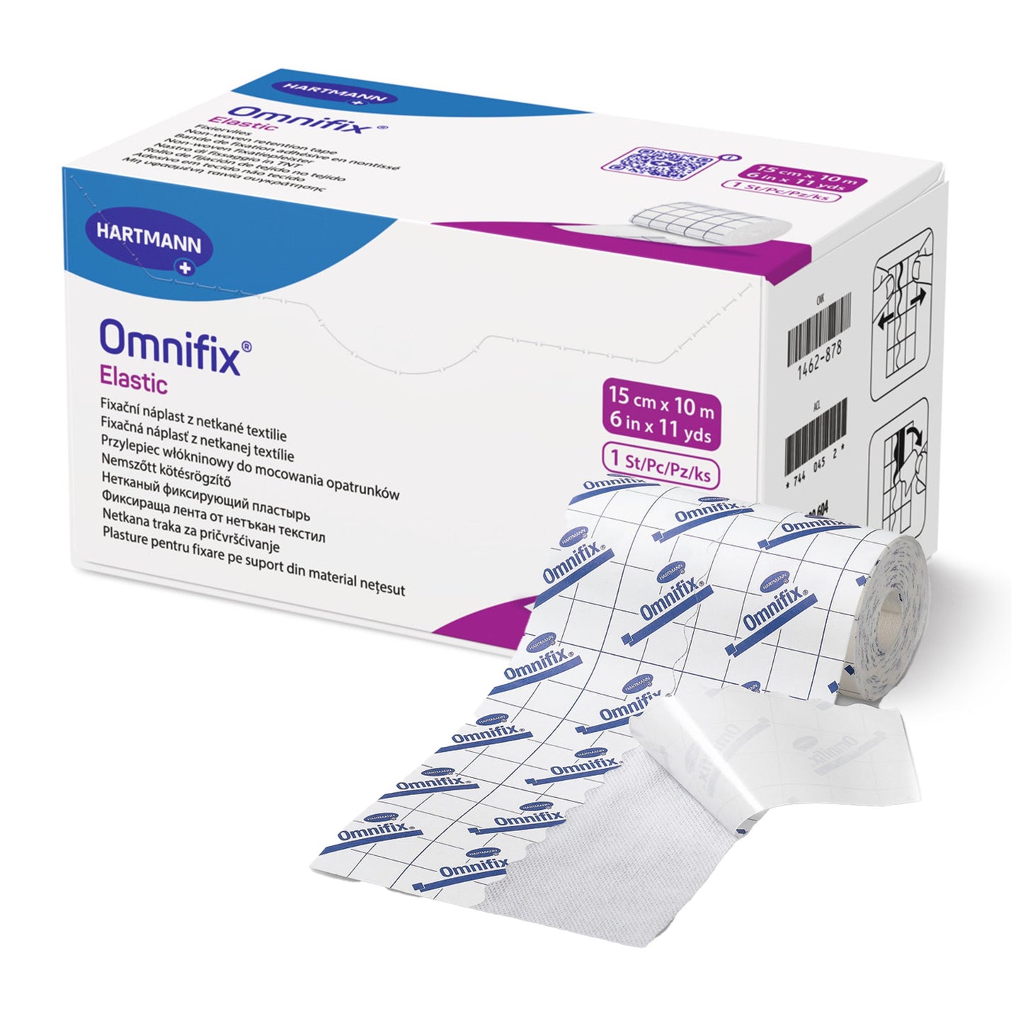 Omnifix® Elastic Dressing Retention Tape with Liner White 6 Inch X 11 Yard Nonwoven NonSterile (1119317_RL)