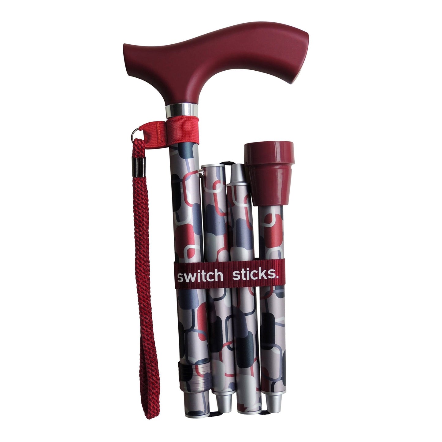 Switch Sticks® Folding Cane Aluminum 32 to 37 Inch Height Berlin Print (1237853_EA)