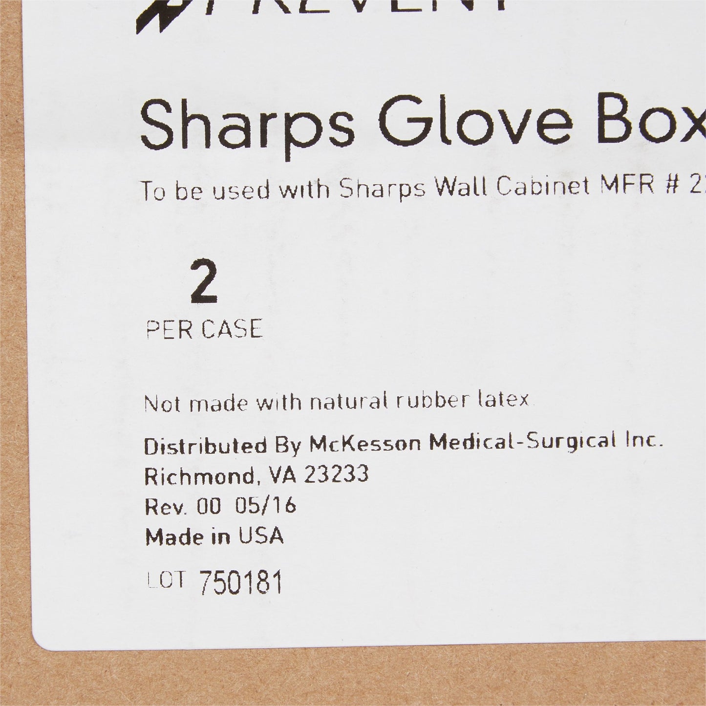 McKesson Prevent® Glove Box Holder Vertical Mounted 1-Box Capacity Putty 3-7/8 X 6-1/2 X 11 Inch Plastic (855129_CS)