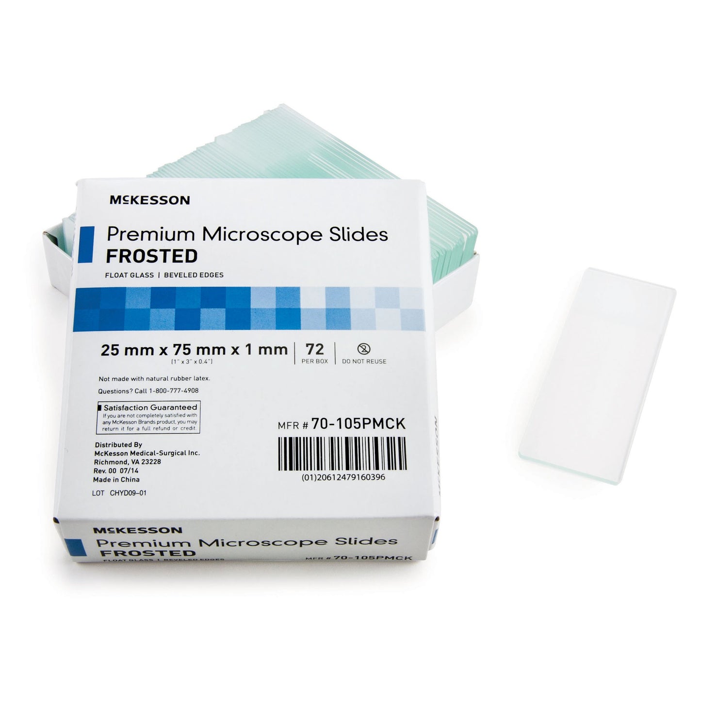 McKesson Microscope Slide 25 X 75 X 1 mm Frosted End (938362_BX)