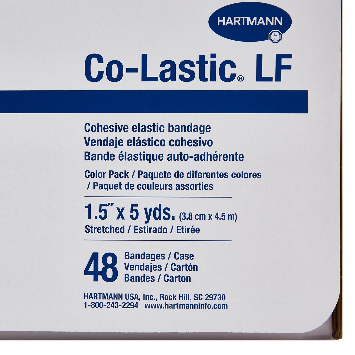 Co-Lastic® Cohesive Bandage 1-1/2 Inch X 5 Yard Self-Adherent Closure Assorted Colors NonSterile Standard Compression (691684_CS)