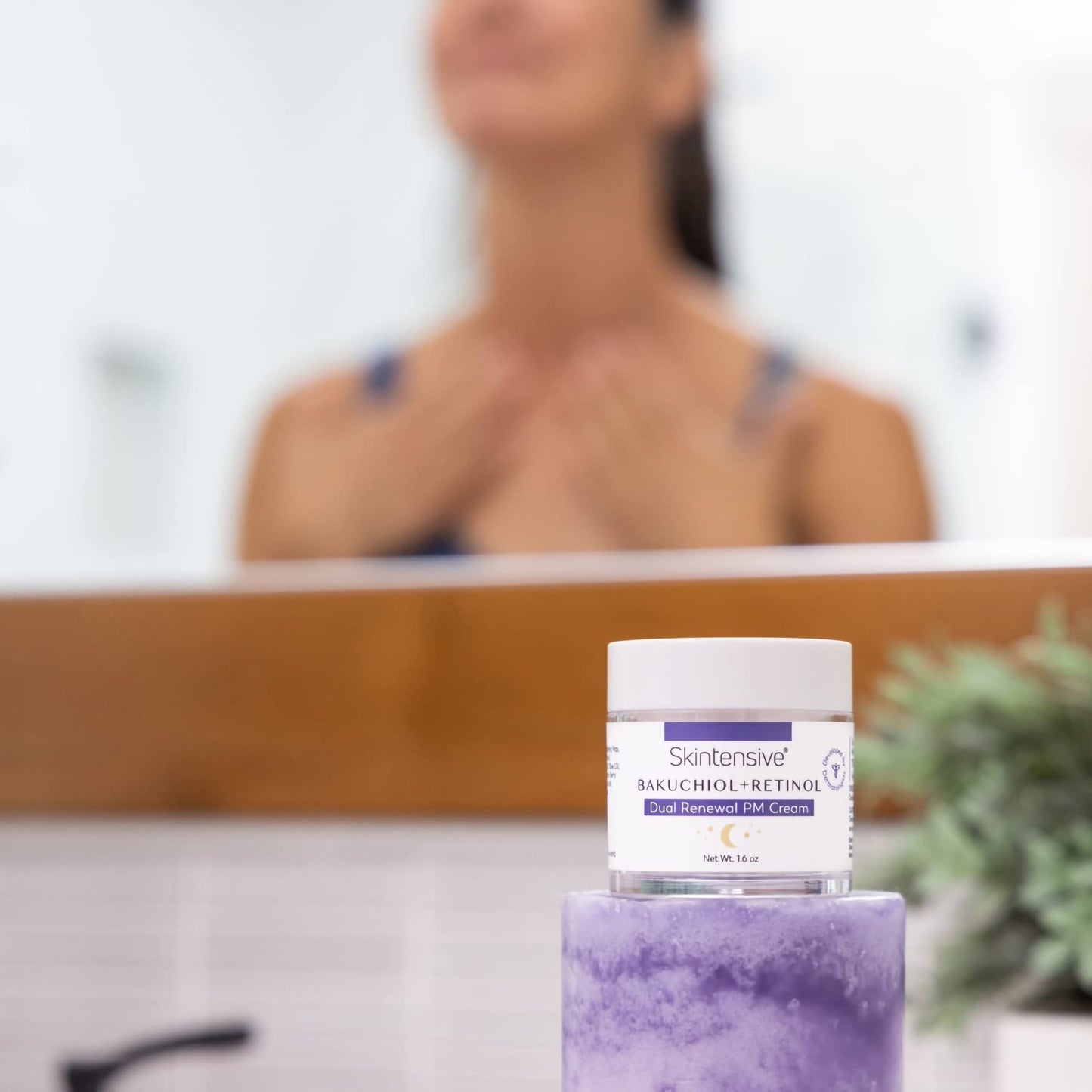 Skintensive® Bakuchiol + Retinol Dual Renewal PM Cream Facial Moisturizer 1.6 oz. Jar Unscented Cream (1267986_CS)