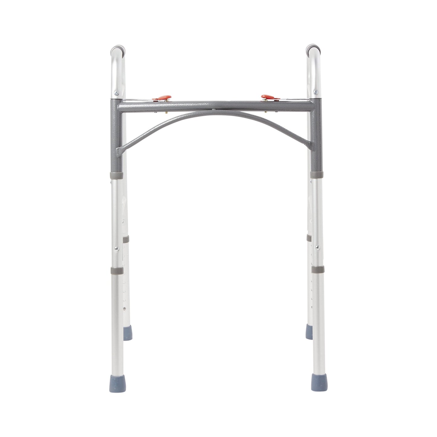 McKesson Dual Release Folding Walker Adjustable Height Aluminum Frame 350 lbs. Weight Capacity 32 to 39 Inch Height (1088076_CS)