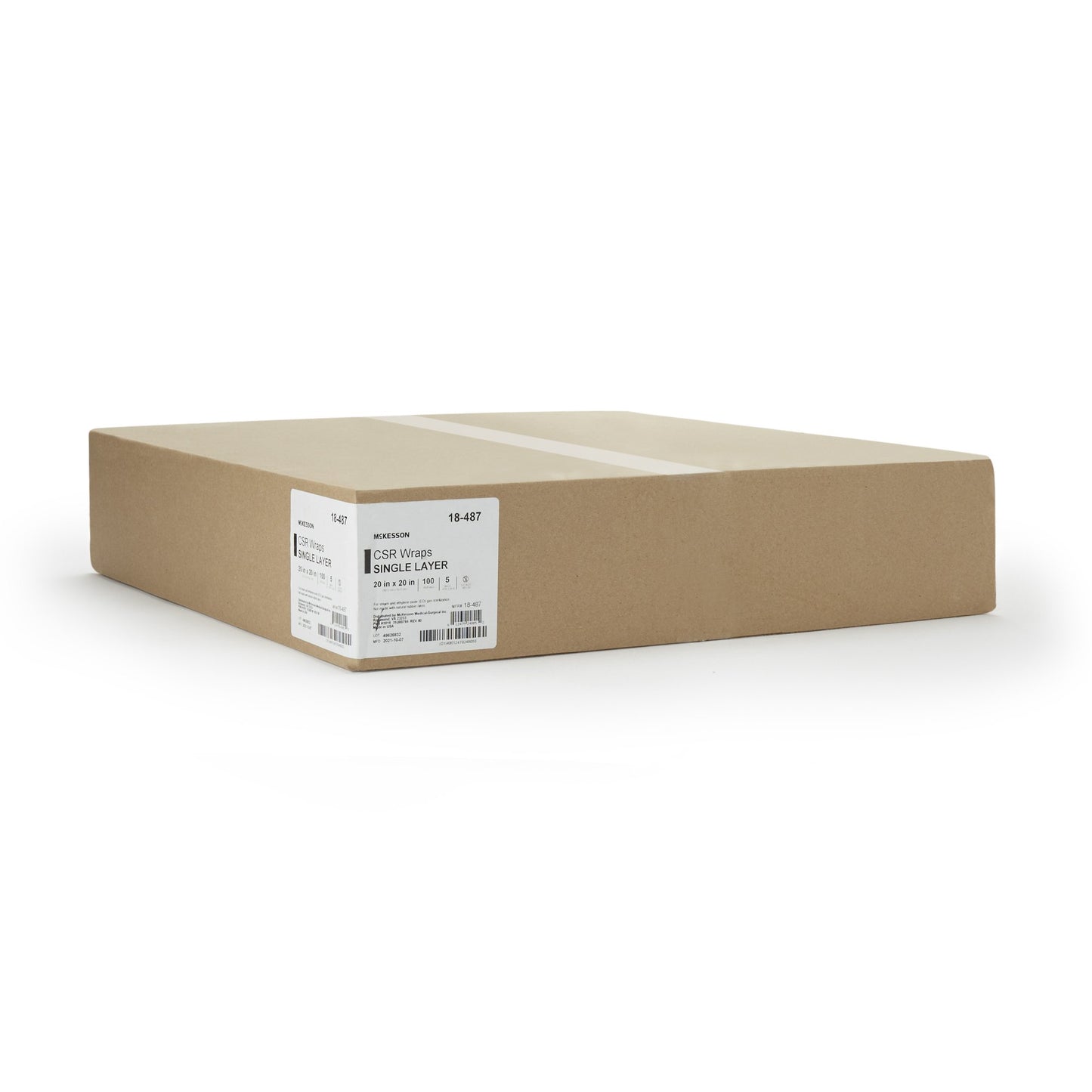 McKesson Sterilization Wrap Blue 20 X 20 Inch Single Layer Cellulose Steam / EO Gas (1156125_BX)