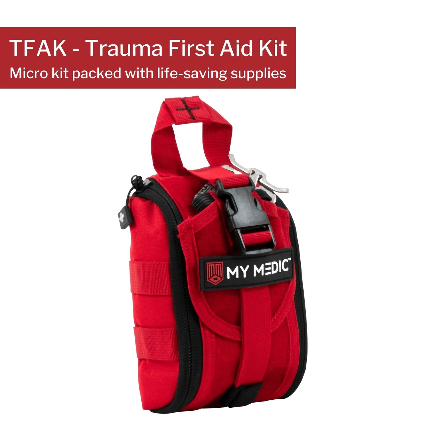 My Medic™ TFAK Trauma First Aid Kit Red Nylon Bag (1207732_EA)