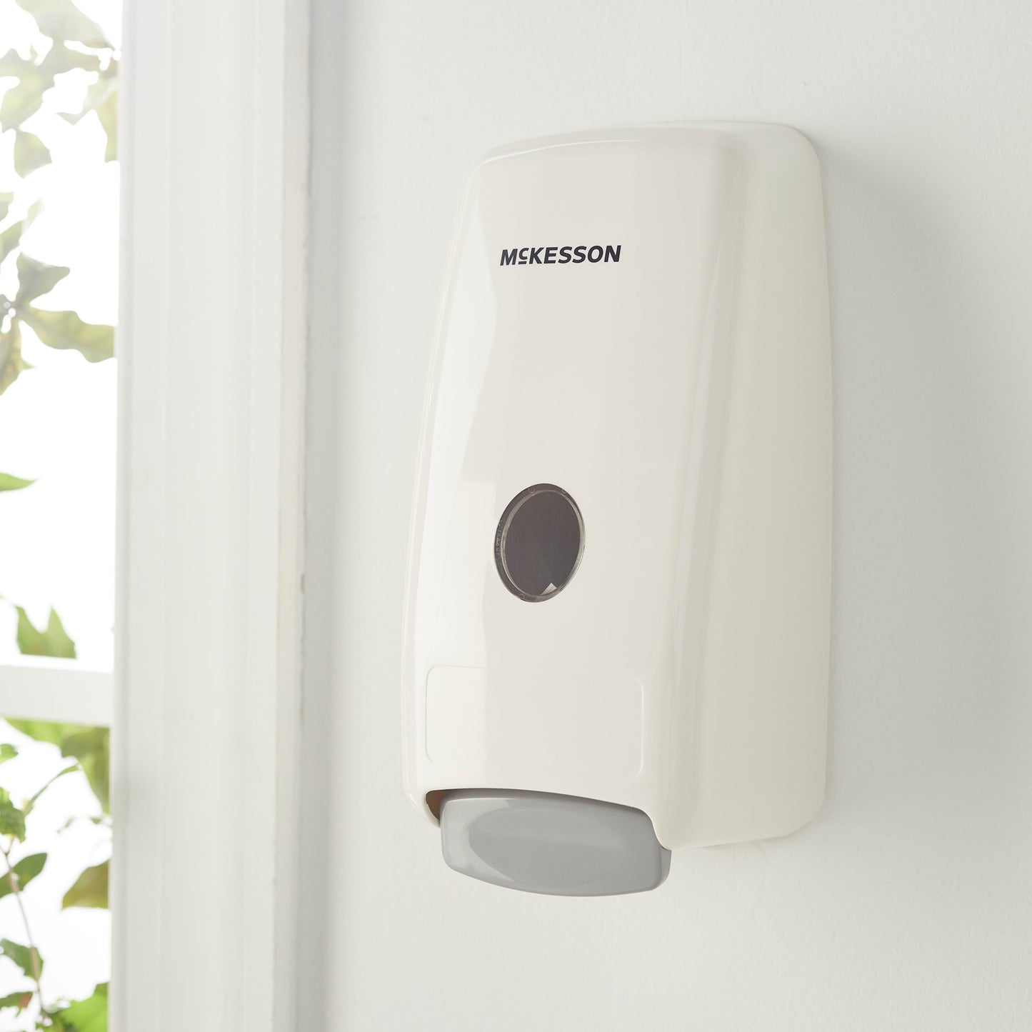 McKesson Soap Dispenser White Plastic Manual Push 1000 mL Wall Mount (468279_EA)