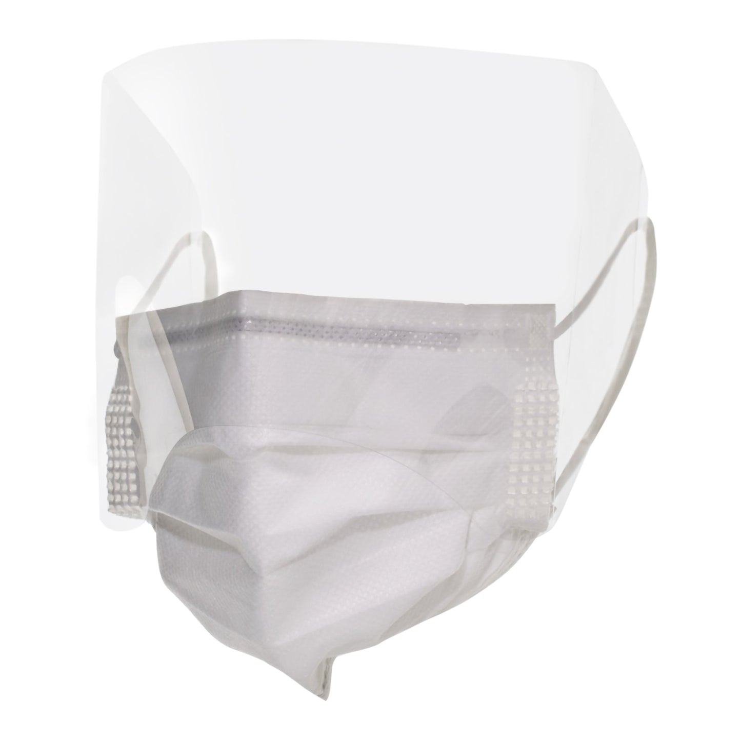 McKesson Procedure Mask with Eye Shield Anti-fog Strip ASTM Level 3 Earloops One Size Fits Most (1106633_CS)
