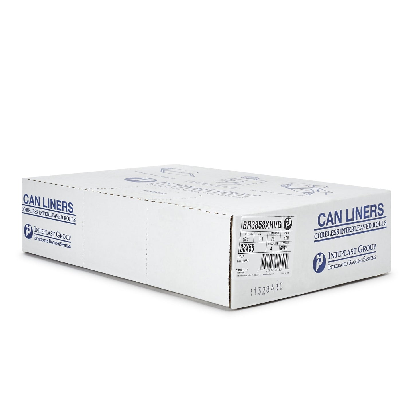 McKesson Trash Bag 45 gal. Gray LLDPE 1.1 mil 38 X 58 Inch Star Seal Bottom Coreless Roll (1137651_CS)