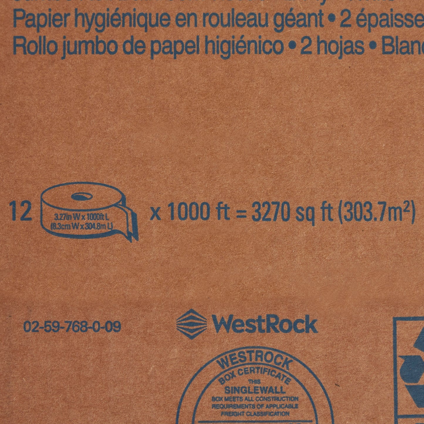 Scott® Essential 100% Recycled Fiber JRT Toilet Tissue White 2-Ply Jumbo Size Cored Roll Continuous Sheet 3-11/20 Inch X 1000 Foot (816401_CS)
