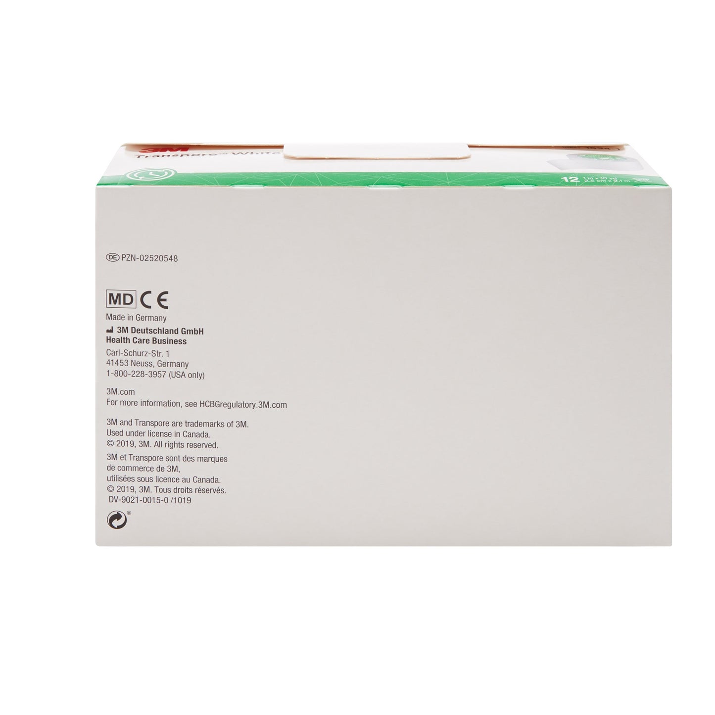 3M™ Transpore™ White Medical Tape White 1 Inch X 10 Yard Plastic NonSterile (445278_CS)