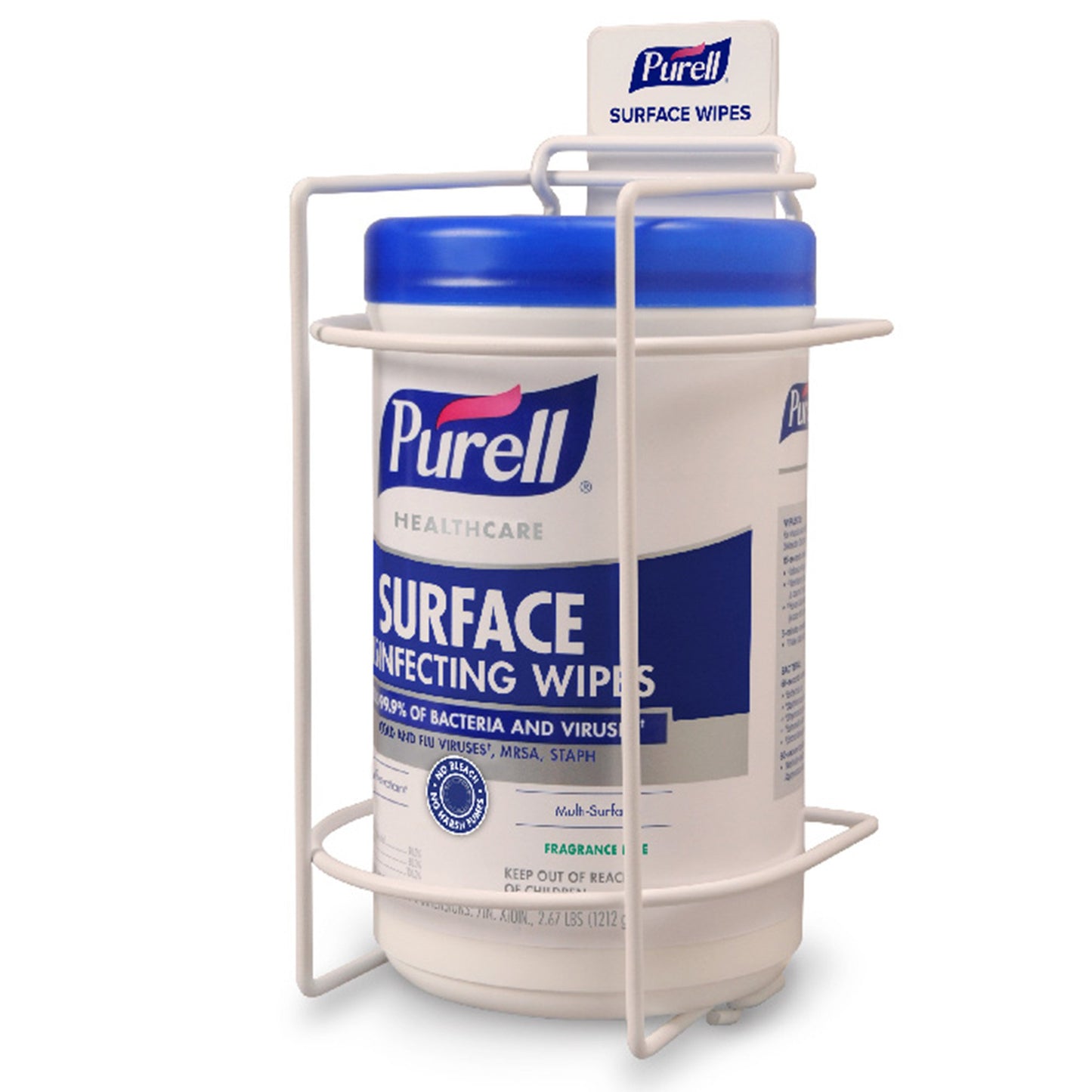 Purell® Healthcare Surface Disinfectant Cleaner Premoistened Alcohol Based Manual Pull Wipe 110 Count Canister Unscented NonSterile (1194625_CS)