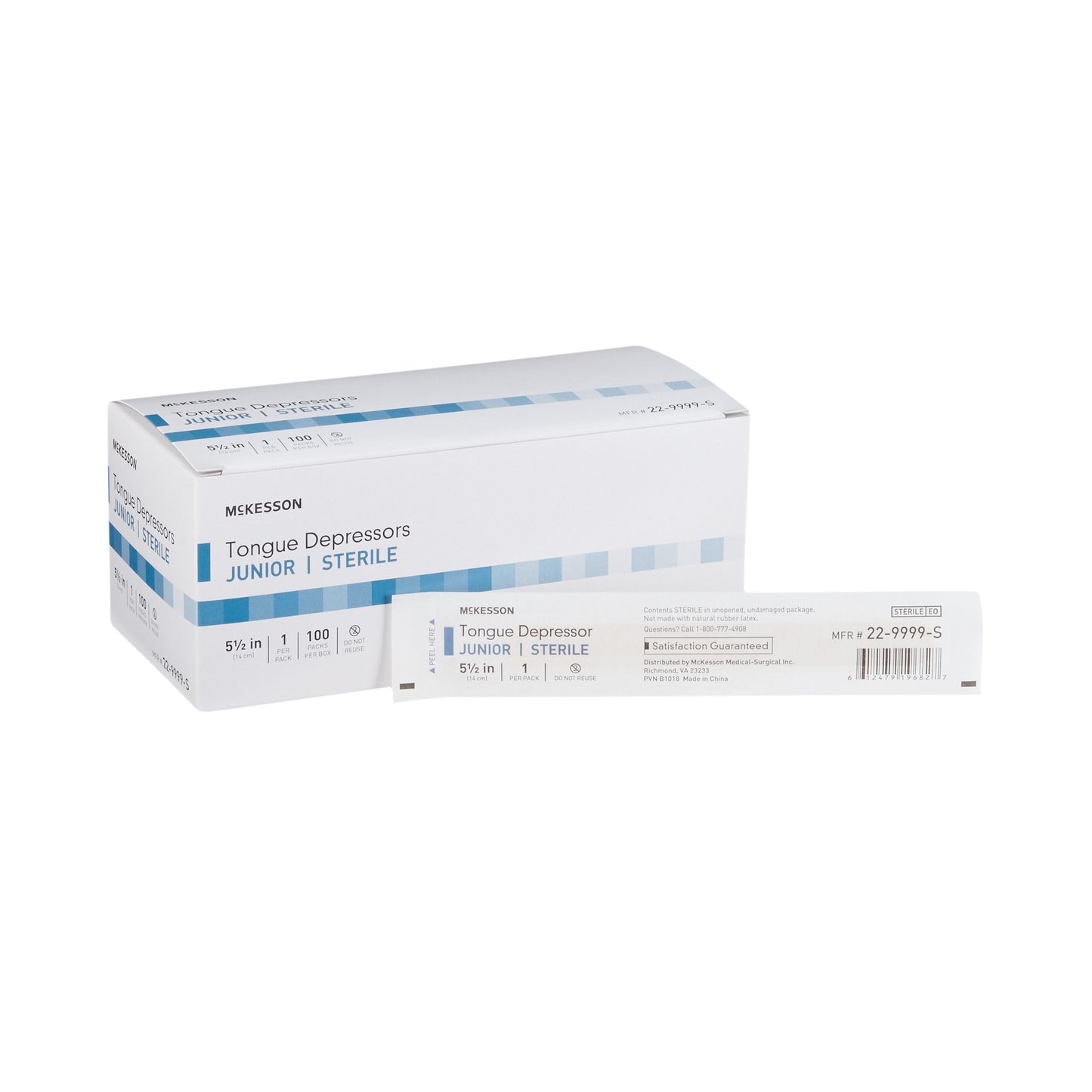 McKesson Tongue Depressor 5-1/2 Inch Length Wood Junior (854424_CS)
