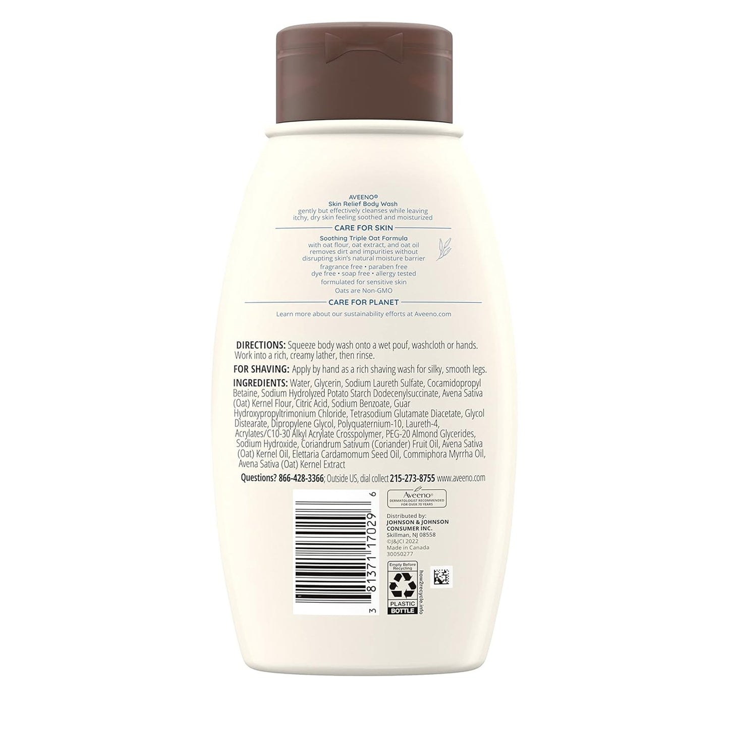 Aveeno® Skin Relief Body Wash Liquid 12 oz. Bottle Unscented (694998_CS)