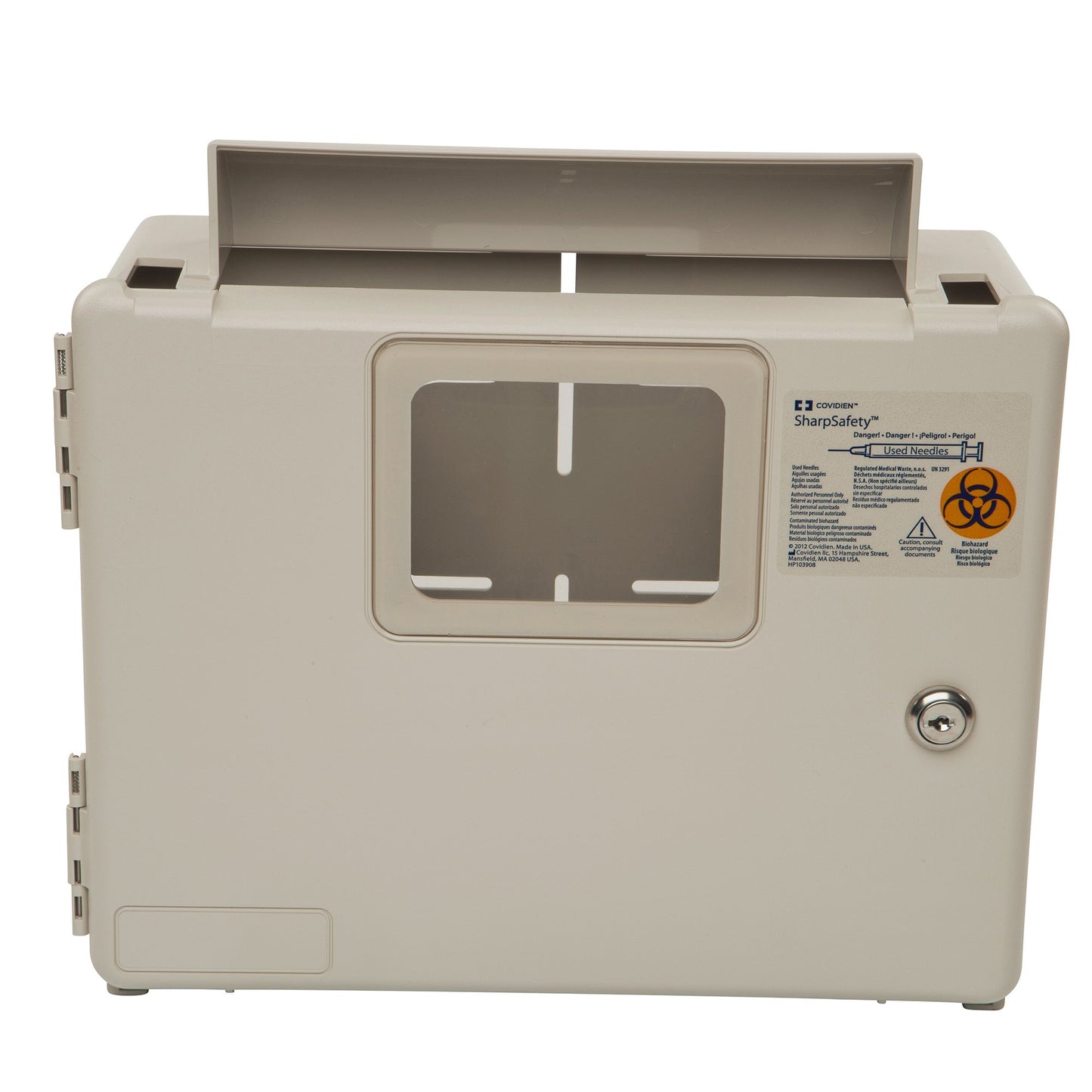 Kendall Sharps Container Cabinet / Wall Enclosure ABS Plastic Wall Mount Locking (490941_CS)