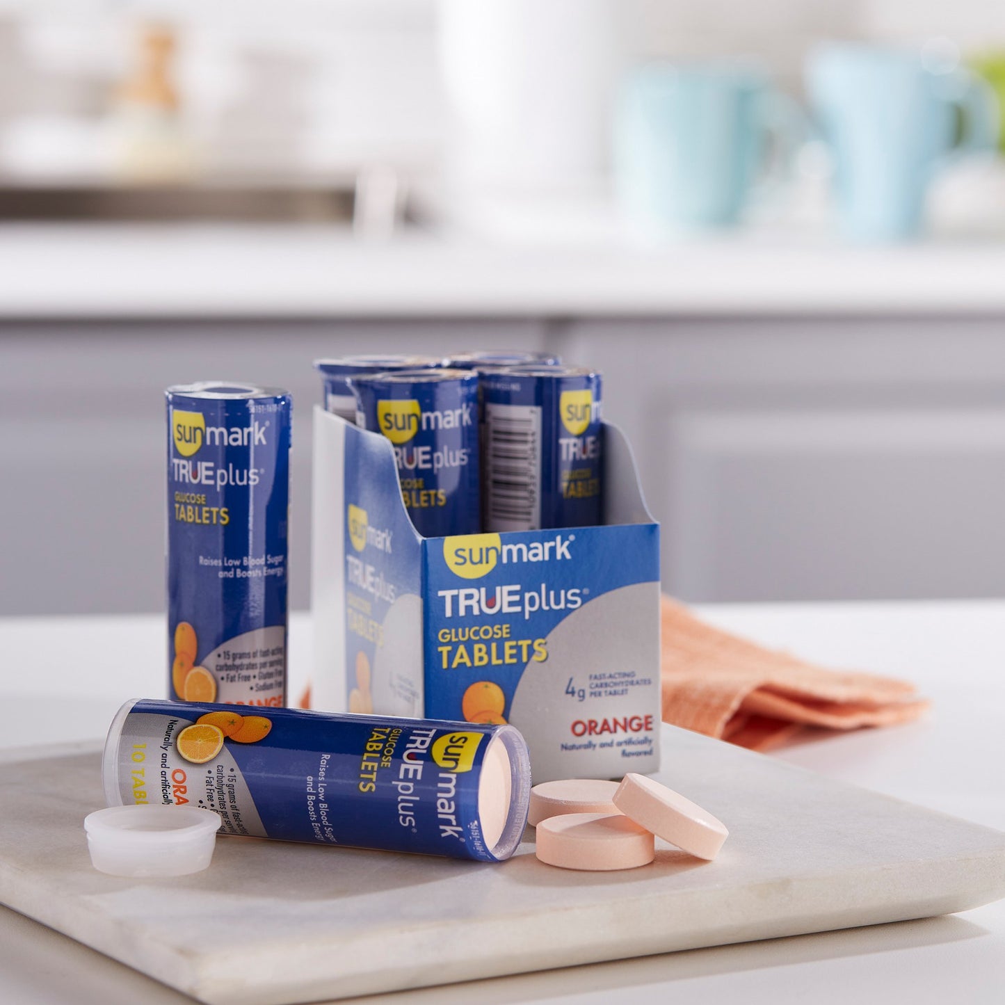 sunmark® TRUEplus™ Glucose Supplement 10 per Bottle Chewable Tablet Orange Flavor (997490_CT)