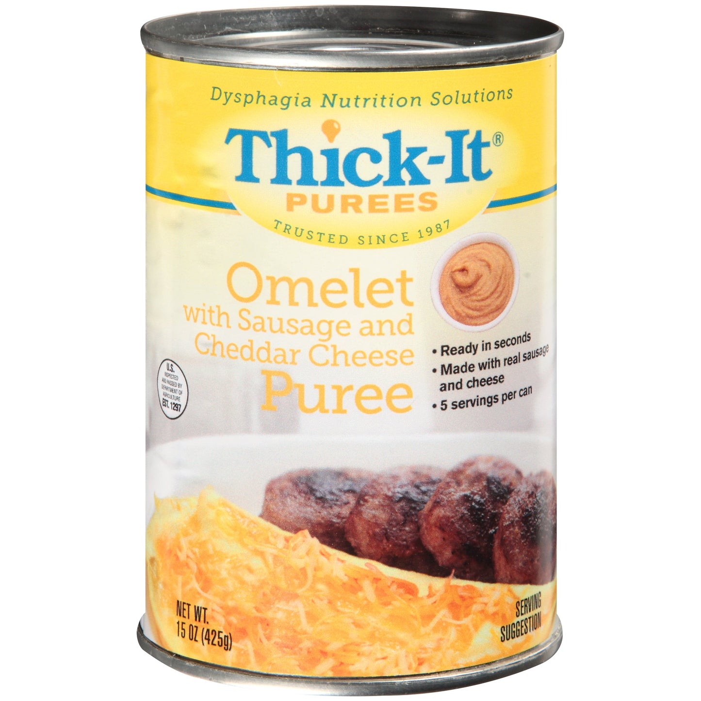 Thick-It® Thickened Food 15 oz. Can Sausage / Cheese Omelet Flavor Puree IDDSI Level 4 Extremely Thick/Pureed (902353_EA)