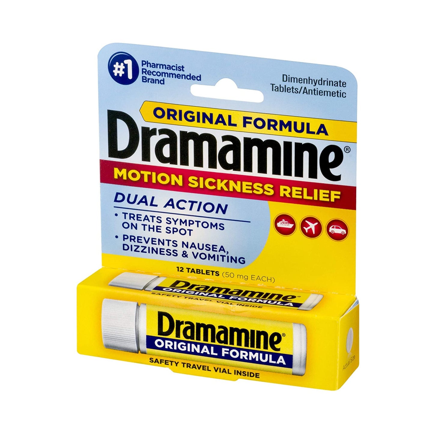 Dramamine® Nausea Relief 50 mg Strength Tablet 12 per Bottle (976264_BT)