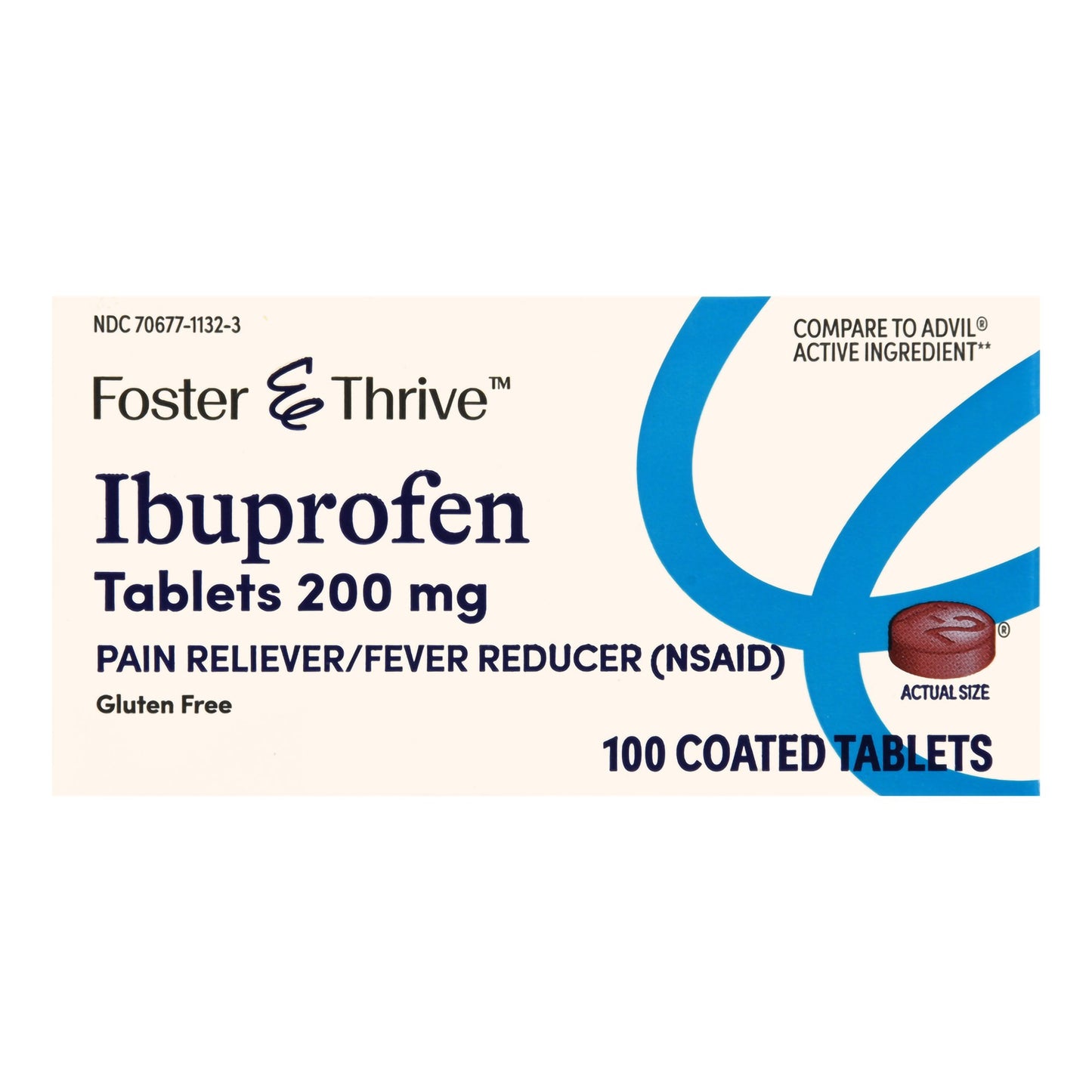 Foster & Thrive™ Pain Relief 200 mg Strength Ibuprofen Tablet 100 per Bottle (1238906_BT)