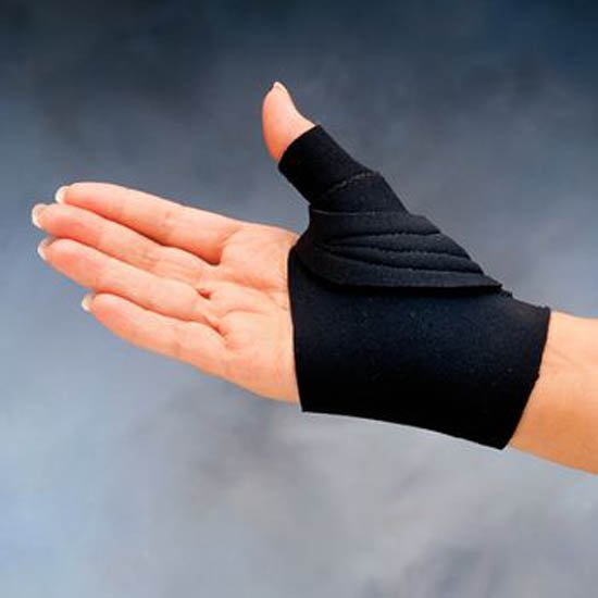 Comfort Cool® Thumb CMC Restriction Splint Adult Medium Wrap Around Strap Left Hand Black (482537_EA)