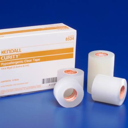 Kendall™ Hypoallergenic Clear Hypoallergenic Medical Tape Transparent 1/2 Inch X 10 Yard Plastic NonSterile (696191_EA)
