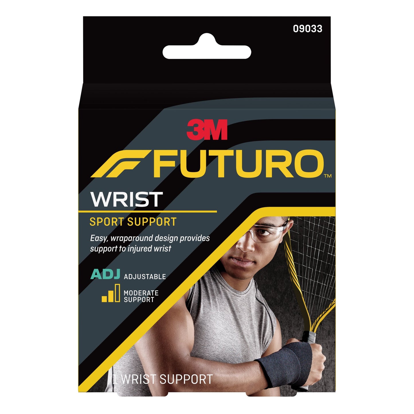 3M™ Futuro™ Sport Wrist Support Wraparound Neoprene / Nylon / Polyester Left or Right Hand Black One Size Fits Most (846861_EA)